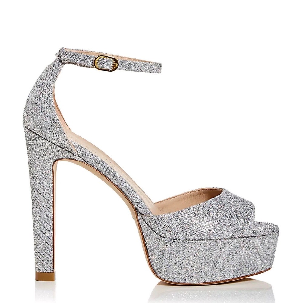 Stuart Weitzman Disco Crystal Platform Sandals Size 8 New!